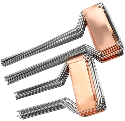 CHUEHKAK 24 Stück Pflanzenschilder Kupfer,15cm/12Stk, 10cm/12Stk, Stecketiketten Pflanzenstecker Wasserfest Kräuterschilder Metall Kräuterstecker Beetbeschriftung Steckschilder, für Gartenschilder