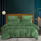 Housse de Couette Hiver 140x200 Chaude Flanelle Toucher Cashmere Polaire Parure de Lit en Velours Vert Sauge Doux avec Fermeture Éclair,Linge de Lit 1 Personne avec 1 Taie d'oreiller 65x65 cm