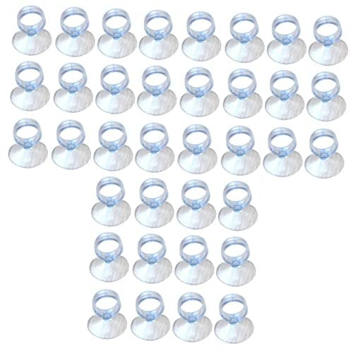 Kisangel 60pcs Strong Adhesive Suckers for Aquariums Fixed Clips for Smooth Direction for Fish Tanks and Wire Management
