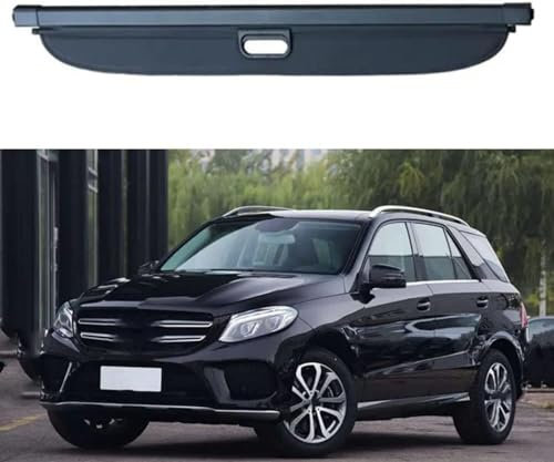 Einziehbar Kofferraumabdeckung Laderaumabdeckung Cargo Cover Rollo für M-ercedes Benz W166 GLE 250 300 400 450 350 2015 2017 2016 2018 2019, Shielding Security Trennwand Aufbewahrung Schutz ZubehöR