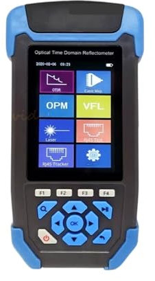 YQVEOT Glasfaserkabeltester, Glasfaserreflektometer 1310/1550 Nm Mit VFL OLS OPM-Ereigniskarte 22/24 DB for 60 Km Tester