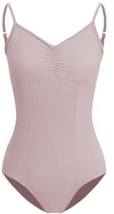 ZYXWVU Ballett Trikot Damen Ärmellos Rückenfrei Ballett Body Tanzbody Damen, C20-Rosa,S