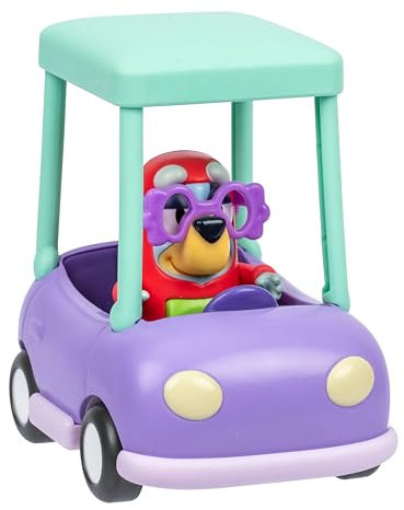 BlueY Prends la Route et Ses Amis dans Cette Petite Voiture trop Mignonne, Transporte Janet à Bord de la Voiture de Grand-mère, Qui Peut accueillir Une Figurine articulée de 6 à 7,6 cm