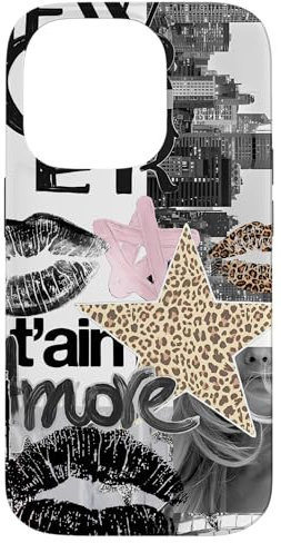 Leopard Star Disco Ball New Yorker Coquette Collage Case for iPhone 14 Pro