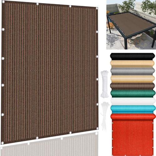 Sonnenschutz Segel Baldachin 30 x 100 cm leicht UV-Schutz Mesh verstellbare Markise Segel für Carport Terrasse Garten braun