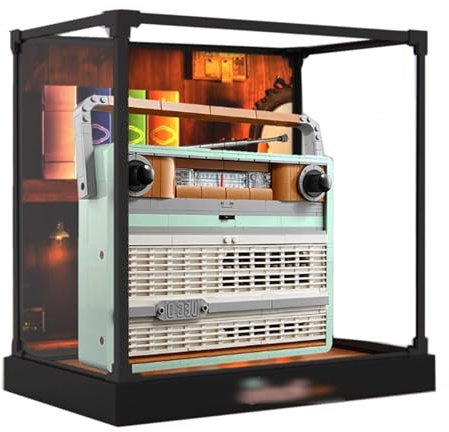 Vetrina in acrilico, compatibile con kit radio vintage Lego 10334, antipolvere, resistente ai raggi UV (solo vetrina (dipinto sul retro 3 mm)