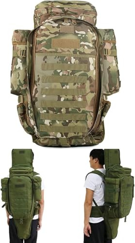 Táctico Mochila De Rifle Largo, Molle Mochila Militar, Mochilas De Asalto Militar, Caza Táctica Pesca Airsoft Gear Gun Rifle Mochila Campo De Tiro Mochila, Airsoft Armas Bolsa, Gran Capacidad E