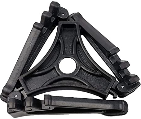 MotiveTech Gas Bottle Holder for The Garden, Stand for Camping, Tripod for Canisters, Black, 17x17x17cm