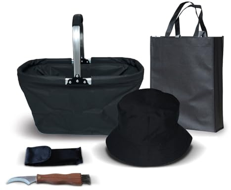 Froster Coltello per Funghi, Cesto per Funghi, con Cappello e Borsa Inclusi