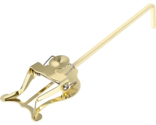 Metallene Trompeten Notenblatt Clip Halterung für Kleine Instrumente | Goldfarbenes Metall, Leicht zu Montieren und Abzunehmen, Platzsparend, zum Verstauen und Transportieren