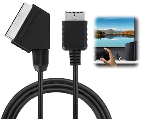 Scart Cable Converter, Scart to RGB Cable Converter with Plug & Play Setup, Compatible with PS PS2 PS3 Consoles, High-Resolution Support, Lead for Console TV Multimedia Streaming Lead PAL NOT for HDMI