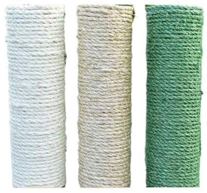 EWUHYFP Juteseil Katzenkletterbaum, grünes Hanfseil, handgefertigter Kratzbaum, DIY-Katzenstreu, Primärfarben, 6 mm, 8 x 20 m(Color-01)