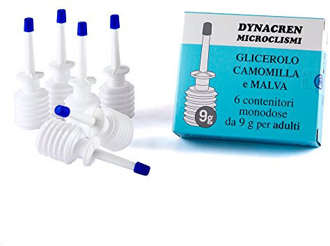 DYNACREN MICROCLISMI Glicerolo Camomilla e Malva 6 microclismi da 9 g per ADULTI