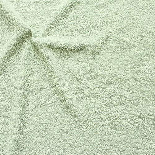 STOFFKONTOR Frottee Baumwollstoff Stoff - Meterware, Mint-Grün - zum Nähen von Bekleidung, Kissenbezügen, Dekorationen uvm.