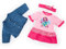 Bayer Design Puppenkleidung für 40-46cm Puppen, Kleid, Jacke und Haarband, Outfit, Set mit Meerjungfrau
