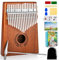 Kalimba Daumen Klavier 17 Schlüssel, Tragbare Fingerklavier -Marimbas Mit Tragensack, Schnelles Songbook, Tuning Hammer, alles in Einem Kit