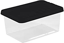 Wham 10 X 11L Litre Home Office Clear Plastic Stackable Storage Containers & Lids