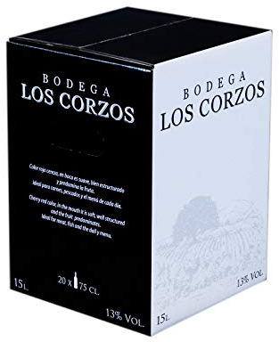 Lote 15 Cajas Bag in Box 15L Vino Tinto Recomendado Bodega Los Corzos
