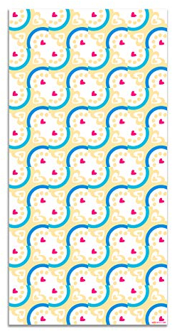 Panorama Agatha Ruiz de la Prada Vinylteppich Küche Lounge - Verschiedene Größen - (Hydraulische Sahne Wellen Wandbild 200x200cm)