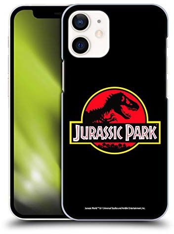 Head Case Designs Offizielle Jurassic Park Voll Schwarz Logo Harte Rueckseiten Handyhülle Hülle Huelle kompatibel mit Apple iPhone 12 Mini
