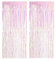 JIAHU Metallic-Lametta-Vorhänge, Fransen, schimmernd, für Tür, Fenster, transparent, 2 Stück