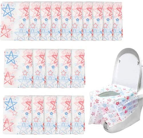 Fumanduo 20 Stück Toilette auflage Toiletten Sitzbezug Übergroßer XL WC-Sitz Matte Toilettenpapier Pad Reise wasserdichte Disposable Toilet Seat Cover Einzeln Verpackt