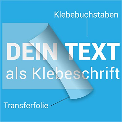 myfolie Wunschtext Aufkleber selbst gestalten - Autoaufkleber KFZ-Aufkleber als Schriftzug - Tuning Sticker Klebeschrift konfigurieren mit Vorschau -Buchstaben Text Aufkleber, aus Vinyl