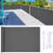 YangAera Balkon Sichtschutz, 110 x 200cm Balkon Abdeckung mit Ösen und Kabelbinder, Blickdichte Wasserfest Windfest und UV-Schutz Balkonverkleidung, für Balkongeländer Terrasse Garten (Dunkelgrau)