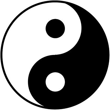 Stemplino® Midistempel – Motiv: Yin Yang - 18mm Durchmesser - Holzstempel Kinder Stempel Bullet Journal Stempel mit Yin Yang Motiv Yin Yang Stempel