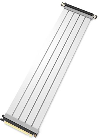 LINKUP - Câble de montée PCIe 4.0 Gen 4 x16 - Prêt pour RTX 4090 RX7900 - Améliorez vos performances de jeu - 90 degrés blanc (30 cm)