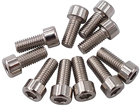 Lot de 20 vis hexagonales M5 x 12 mm en acier inoxydable pour porte-bidon de vélo