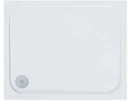 Go Bathrooms Shower Tray 800 x 700mm White Rectangle Shower Tray 40mm Low Profile Enclosure Stone Resin Acrylic Capped Cubicle Tray
