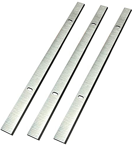 FOXBC Hobelmesser, 33 cm, Hochgeschwindigkeitsstahl, 3er Set, Kunststoffkoffer Verpackung, Industriell, Silber, Holzkompatibel, Hobelblatt, Hobelmaschinenersatz