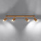 famlights Deckenlampe & Deckenbeleuchtung Zayn in Eiche 4-flammig Skandinavisch Modern ZAKE GU10 Holz Wohnzimmer Esszimmer | 4-flammig