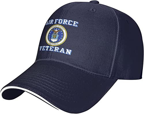LOUJIN US Air Force Veteranenhut Verstellbare Baseballmütze für Männer Frauen Kappe, Fotofarbe, One size