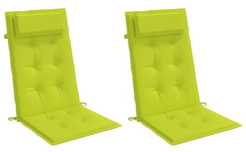 vidaXL Hochlehner-Auflagen 2 STK. Knallgrün Oxford-Gewebe