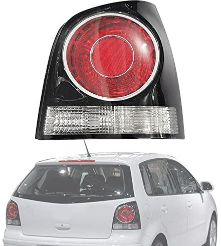 BYBEST Rücklicht Heckleuchte Rückleuchte für Polo 9N 9N3 GTI Hatchback 2005-2010, Auto Heckklappe Rückleuchten Linke Rechte Rücklichter, Red- Right