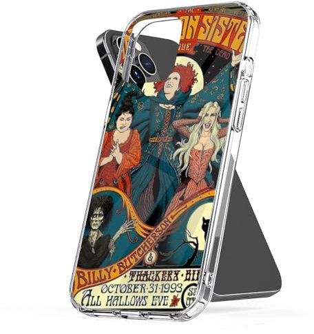 CRSMINE Personalized Sisters Pure Clear Hocus Phone Case Pocus Compatible with iPhone 15 16 Halloween 14 12 13 11 Pro Max Plus XR X Xs Max Fall Scratch Shock Soft Protective TPU Case