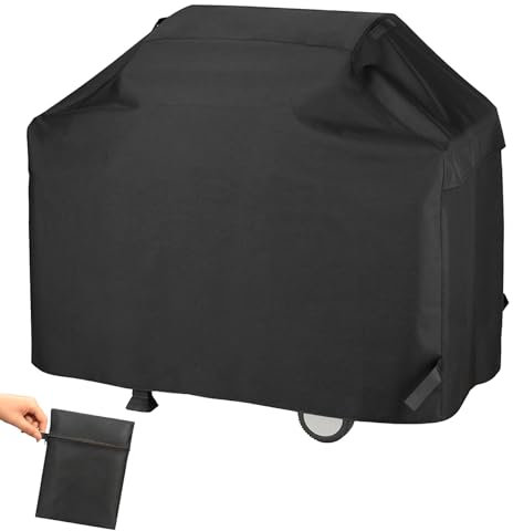 BBQ Covers Waterproof Heavy Duty Large, BBQ Cover Waterproof 500D Barbecue Cover Waterproof Outdoor, Protective Outback bbq Covers for Weber, Brinkmann, Char-Broil Grills (148x65x115cm)