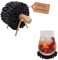 12er Set Filz Untersetzer für Gläser. Getränke-untersetzer mit cleveres Halter. Schwarz Glas untersetzer-Set und tassenuntersetzer. Glasuntersetzer Filz, Coasters, untersetzer gläser