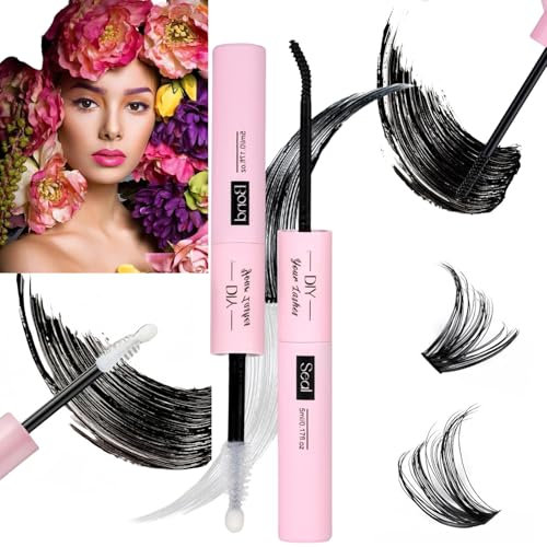 2 Pcs Bond and Seal Lash Glue, Eyelash Bond, Long Lasting Strong Hold Waterproof 2 in 1 Cluster Eyelash Glue for DIY Lash Extensions, for Beauty Enthusiasts a Gift for Mothers and Girlfriends