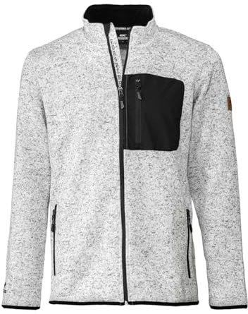 FORSBERG warme Strickjacke Herren mit Brusttasche - Weiches Strickfleece, Reißverschluss & Kragen, ideal für kalte Tage bei Freizeit und Arbeit