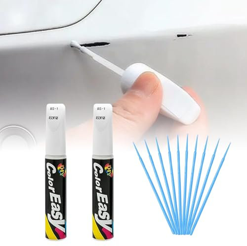 Cutiolly Lápiz De Retoque,2pcs Lápiz de Retoque Brillante,Pintura Retocar Arañazos Coche,Quita Arañazos Coche,Bolígrafo Reparador Arañazos Pintura,Removedor De Arañazos De Pintura (Blanco-2pc)