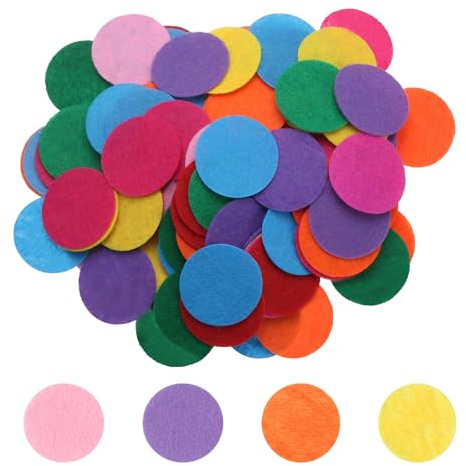 QUARKZMAN 500 Stück 40mm Runde Bastelfilz, vorgeschnittene Filzplatten, nicht gewebte Filzkreise Filzstoff für Nähen, DIY Projekt, Bastelarbeiten, Handwerk, Decoration (Gemischte Farben)