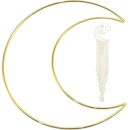 Fopytu Mond Metall Blumen Hoop Ringe Kranz Makramee Craft Hoop Ring Für Die Herstellung Von Hochzeitskranz Dekor Und DIY Traumfänger Wandbehang Basteln