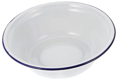 Ciieeo Deep Baking Dish Enamel Roasting Tray Round Plate Versatile Snack Plate Safe for Oven Retro Design