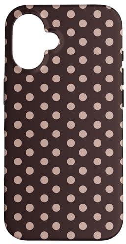 Brown Polka Dot Boho Vintage Aesthetic Dotted Cute Girly Case for iPhone 16