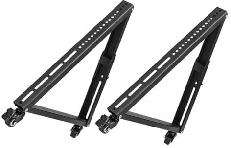 ULTECHNOVO 1Set Mobile Tv Stand Base for Tvs Height Tripod Design Stable Support Easy to Move with Lockable Wheels for Home Bedroom and Office Use