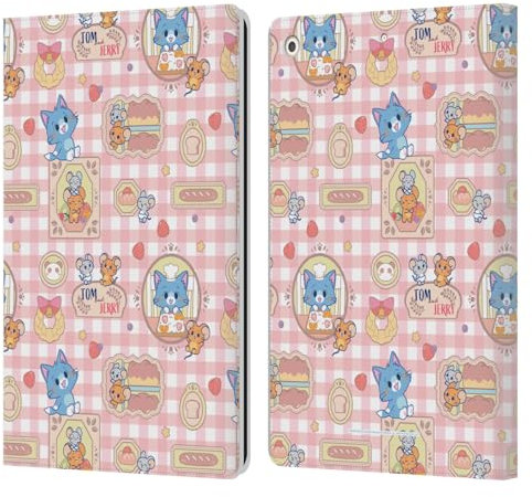 Head Case Designs sous Licence Officielle Tom and Jerry Schéma De Cuisson Graphismes Gokko Étui Portefeuille en Cuir Compatible avec Apple iPad 10.2 2019/2020/2021