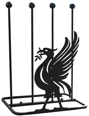 Liver Bird Steel Black Double Welly Boot Rack Handmade Metal Boot Holder Stand Sturdy Outdoor Footwear Storage for Garden Porch or Entryway Decor